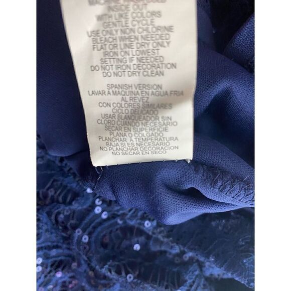 Sequin Hearts Navy Sequin Cocktail Dress - Picture 6 of 6